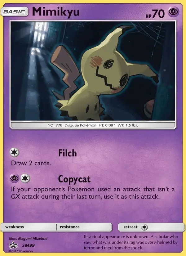 Mimikyu #SM99 SM Black Star Promos PSA 10