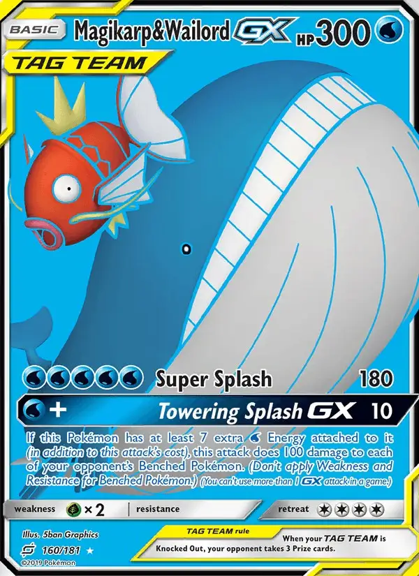 Magikarp & Wailord GX #160 Team Up PSA 10