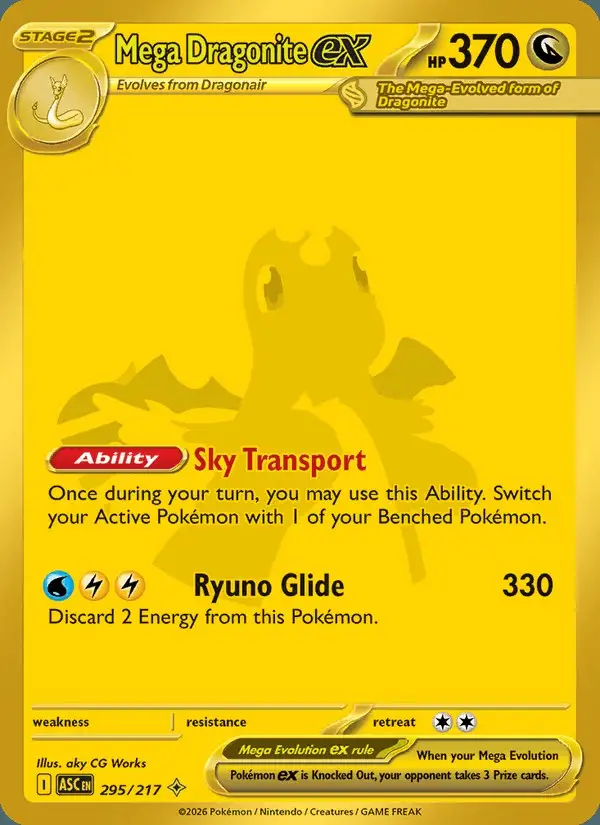 Mega Dragonite ex #295 Ascended Heroes PSA 10