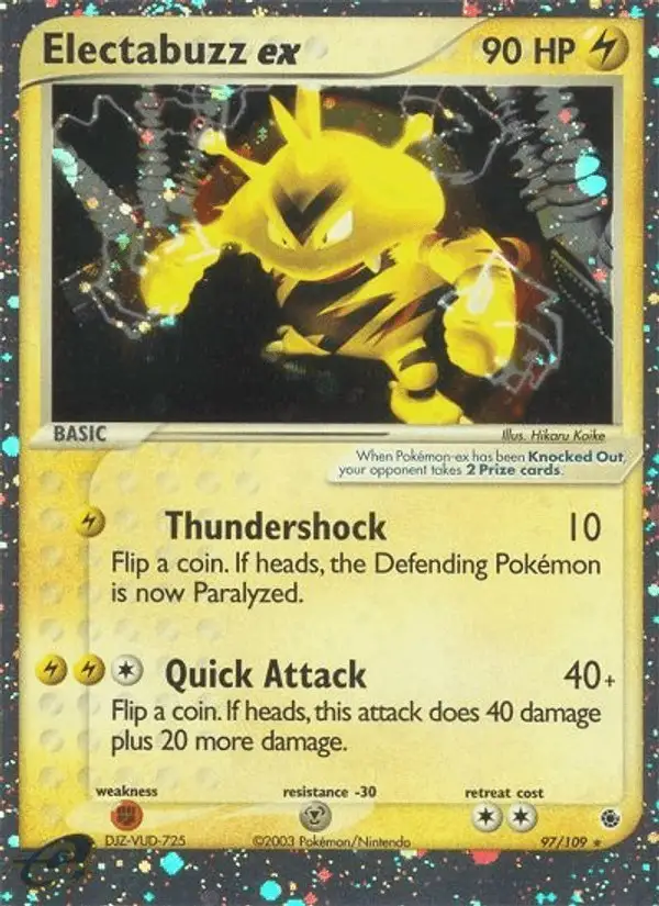 Electabuzz ex #97 Ruby & Sapphire PSA 10