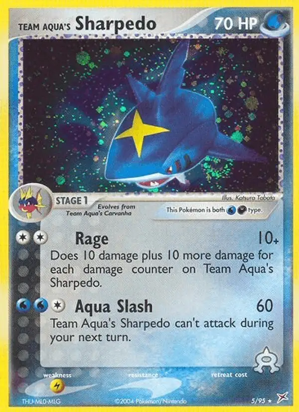 Team Aqua's Sharpedo #5 Team Magma vs Team Aqua PSA 10
