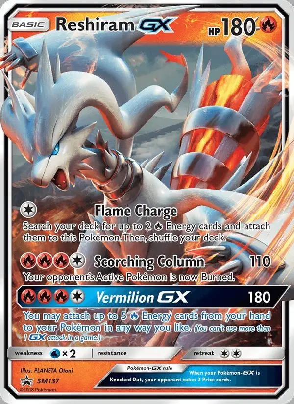 Reshiram GX #SM137 SM Black Star Promos PSA 10