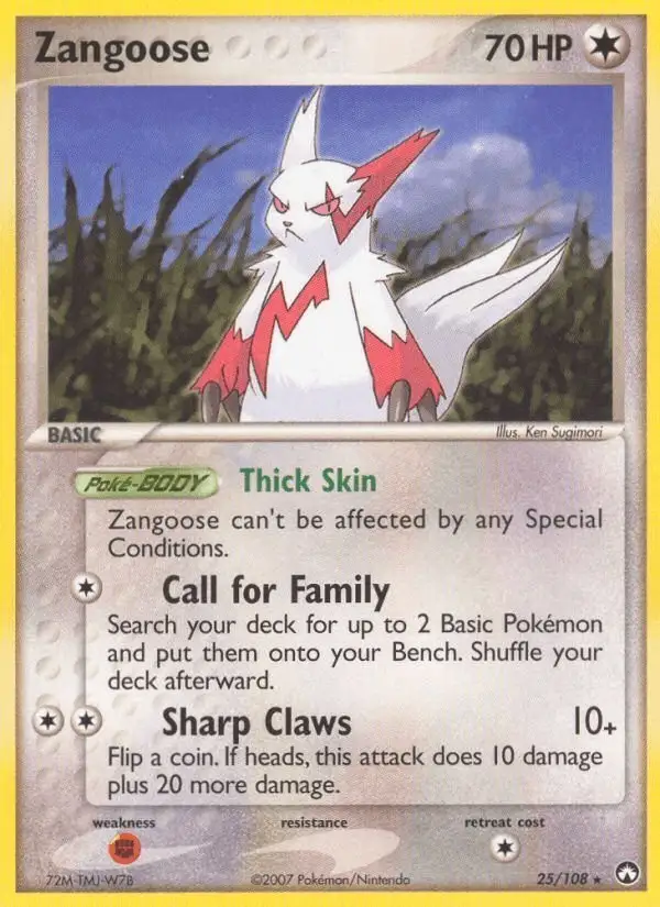 Zangoose #25 Power Keepers PSA 10