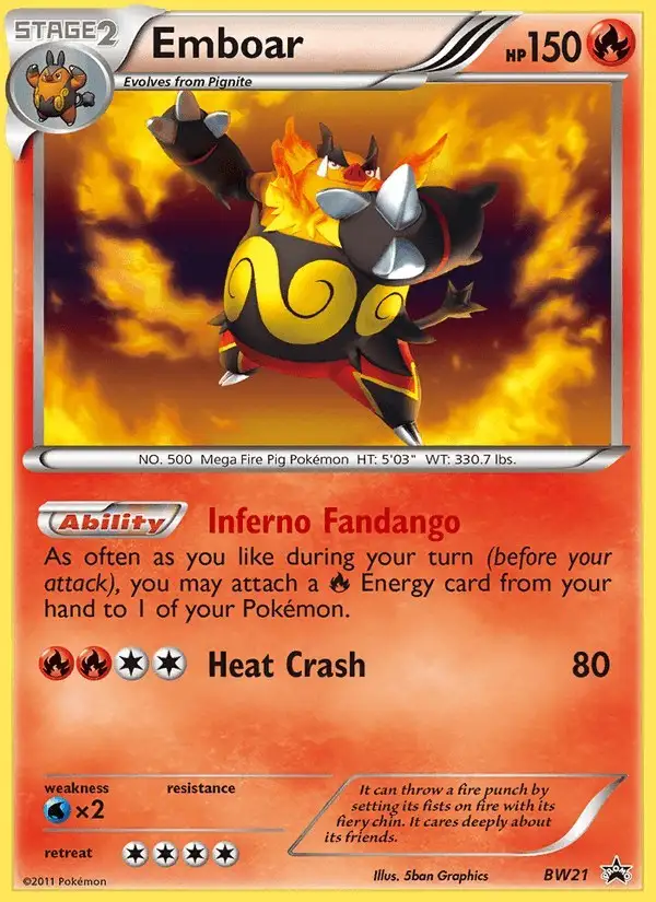 Emboar #BW21 BW Black Star Promos PSA 10