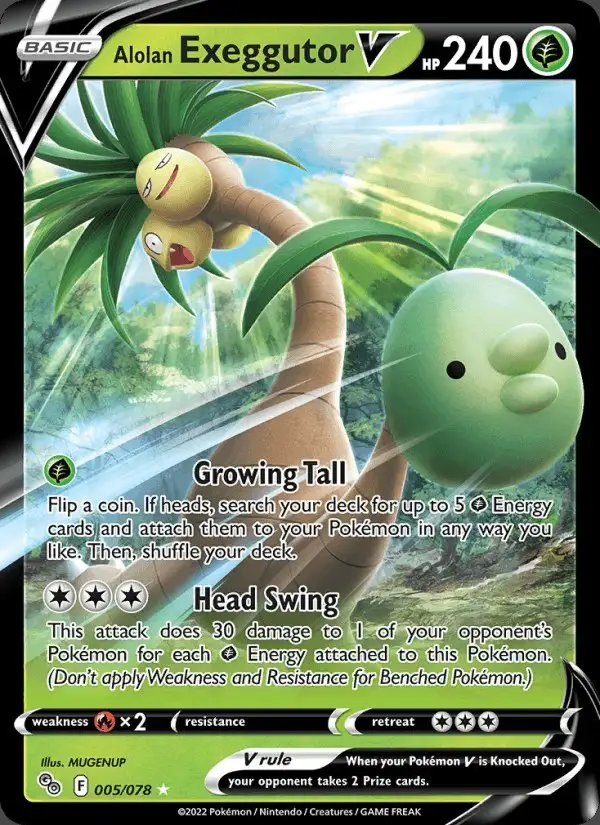 Alolan Exeggutor V #005 Pokémon GO PSA 10
