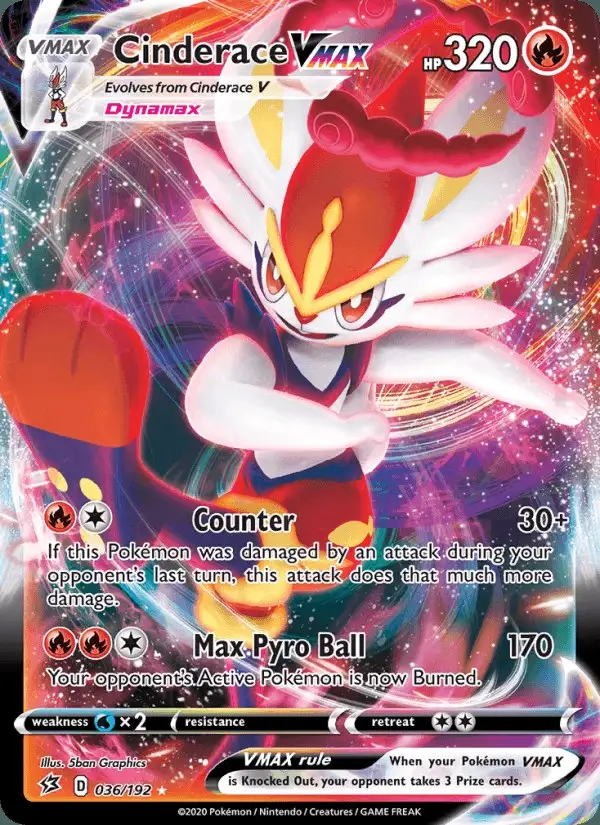 Cinderace VMAX #36 Rebel Clash PSA 10