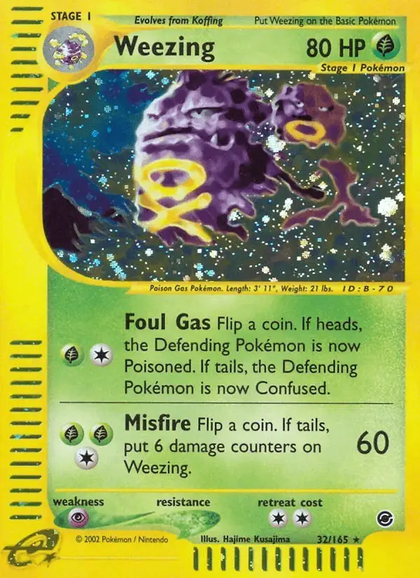 Weezing #32 Expedition Base Set PSA 10