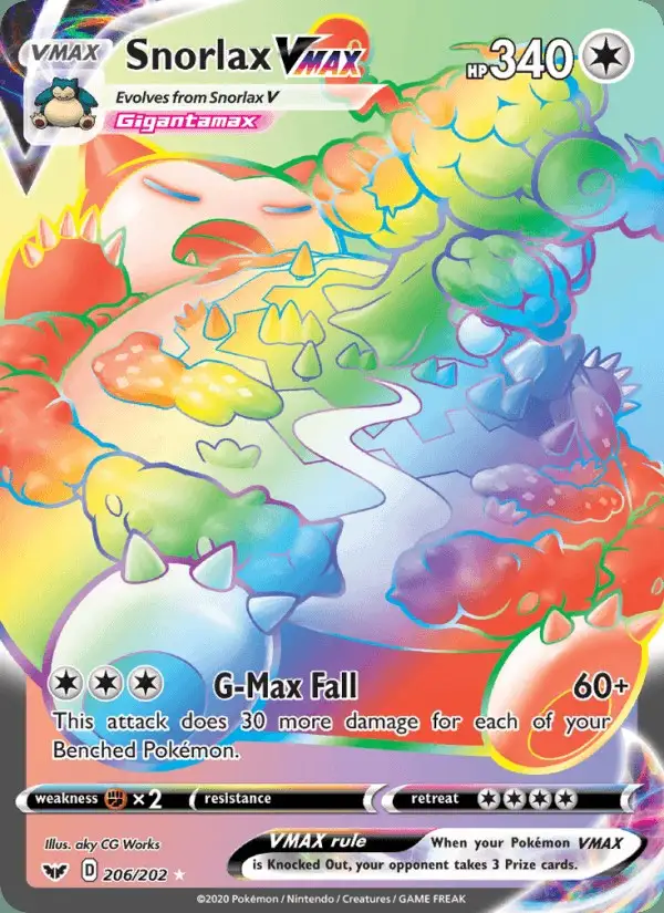 Snorlax VMAX #206 Sword & Shield PSA 10