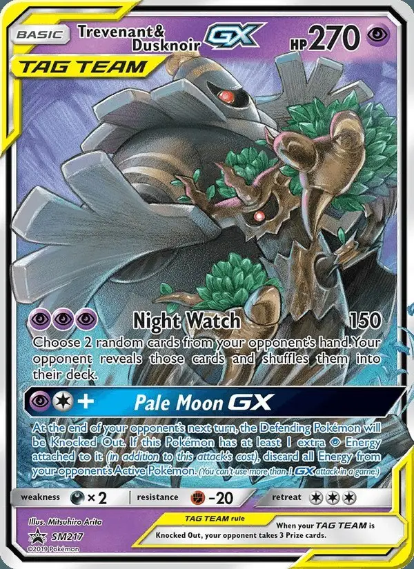 Trevenant & Dusknoir GX #SM217 SM Black Star Promos PSA 10