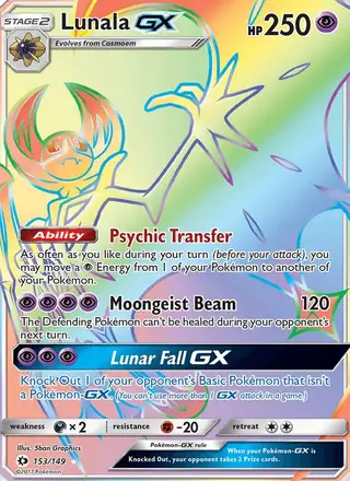 Lunala GX #153 Sun & Moon PSA 10