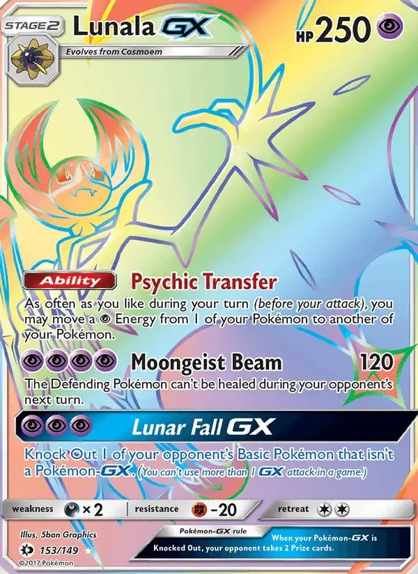 Lunala GX #153 Sun & Moon PSA 10
