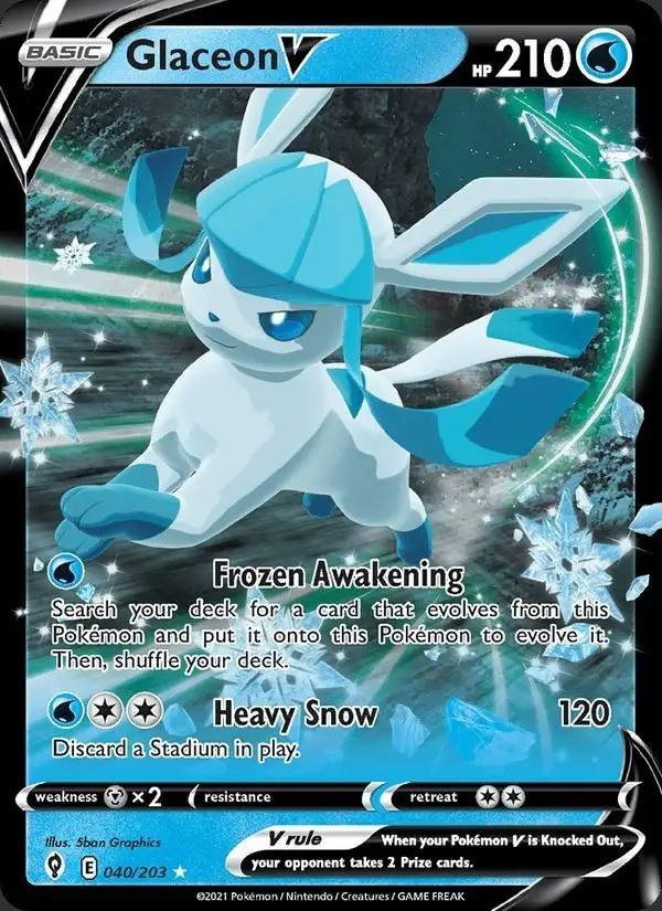 Glaceon V #40 Evolving Skies PSA 10