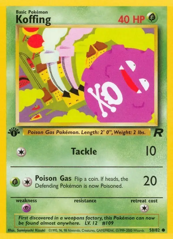 Koffing #58 Team Rocket PSA 10