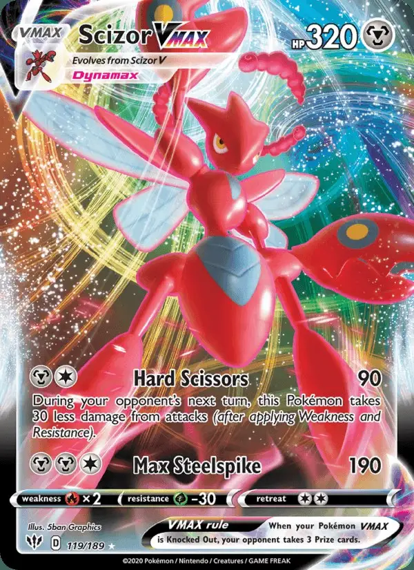 Scizor VMAX #119 Darkness Ablaze PSA 10