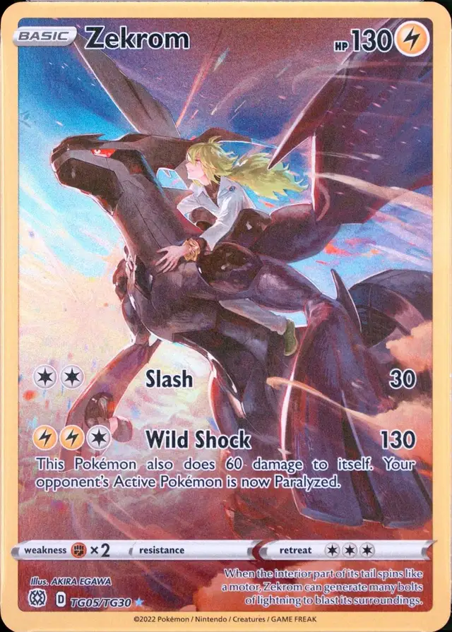 Zekrom (Full Art) #TG05 Brilliant Stars PSA 10