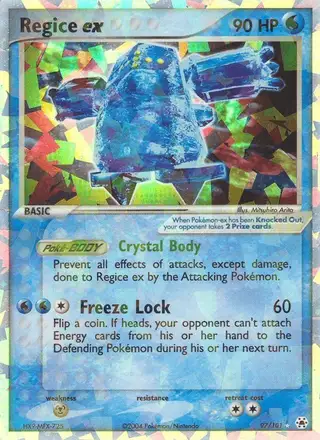 Regice ex #97 Hidden Legends PSA 10
