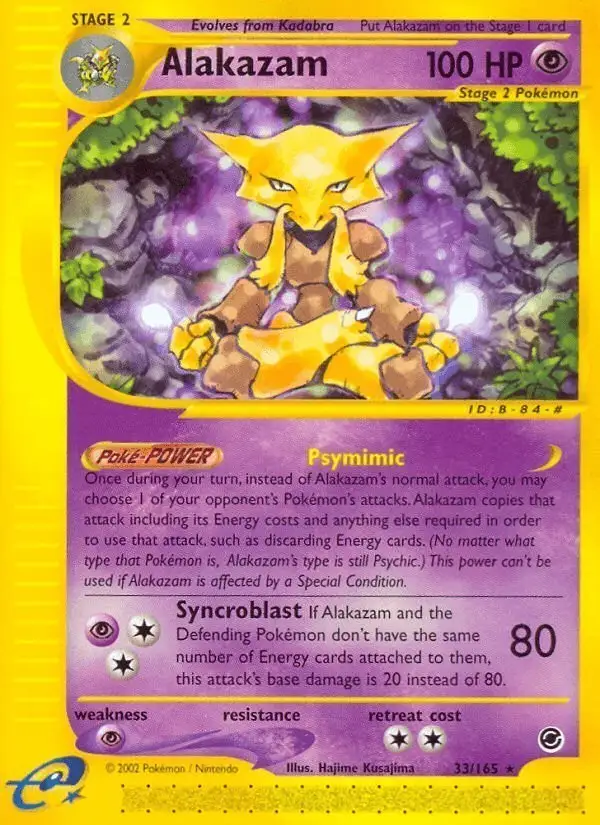 Alakazam #33 Expedition Base Set PSA 10