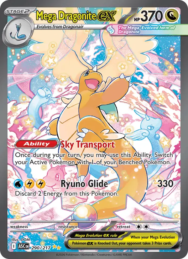 Mega Dragonite ex #290 Ascended Heroes PSA 10