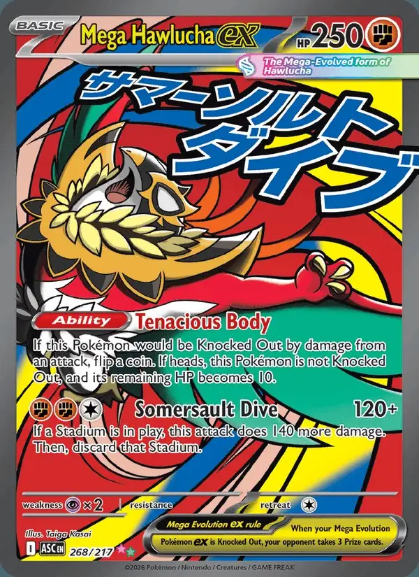 Mega Hawlucha ex #268 Ascended Heroes PSA 10