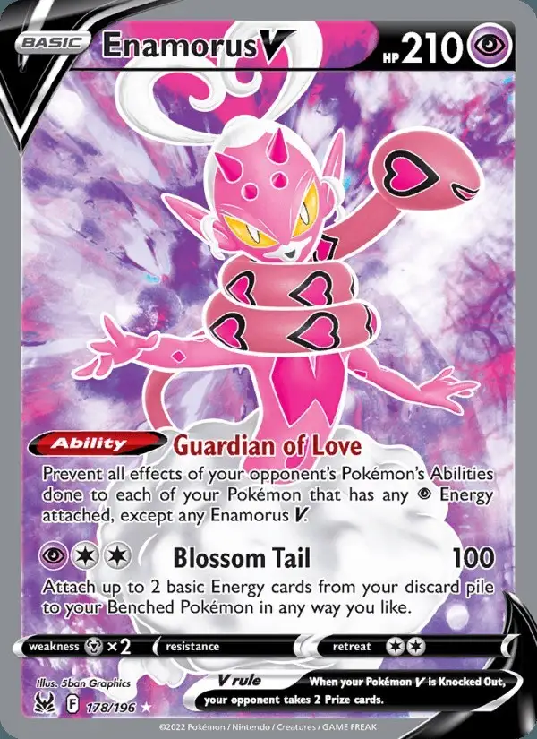 Enamorus V #178 Lost Origin PSA 10