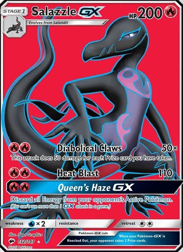 Salazzle GX #132 Burning Shadows PSA 10