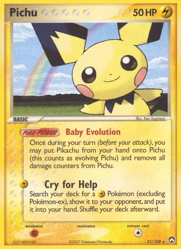 Pichu #21 Power Keepers PSA 10