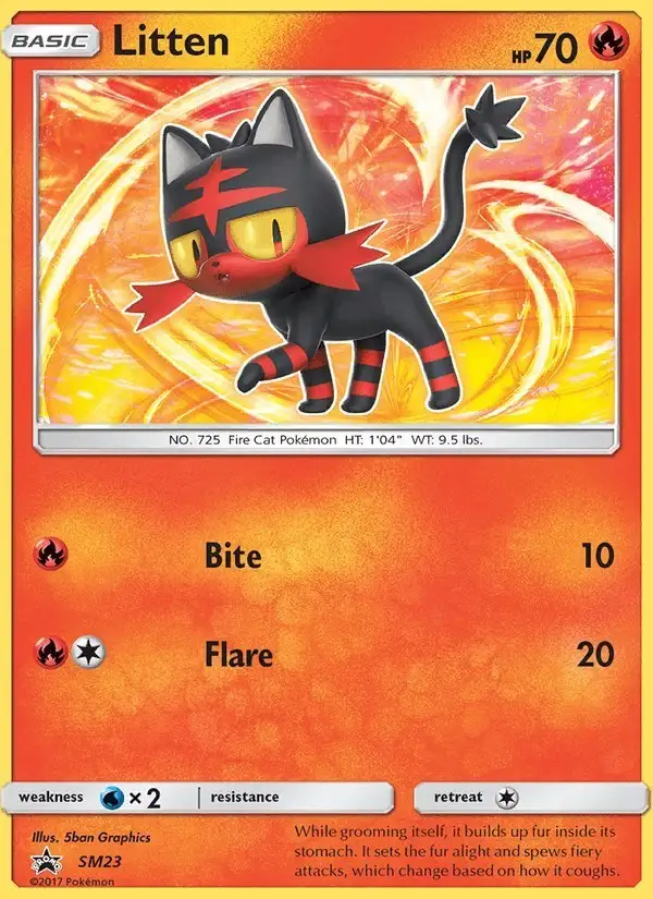 Litten #SM23 SM Black Star Promos PSA 10