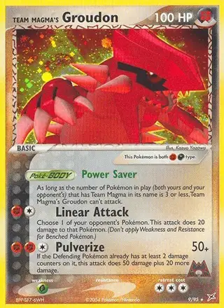 Team Magma's Groudon #9 Team Magma vs Team Aqua PSA 10