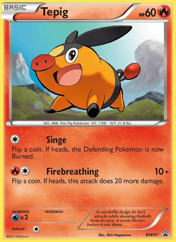 Tepig #BW07 BW Black Star Promos PSA 10