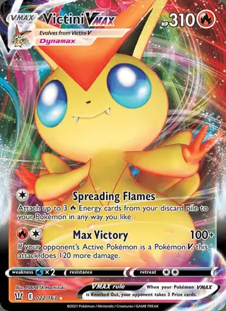 Victini VMAX #22 Battle Styles PSA 10