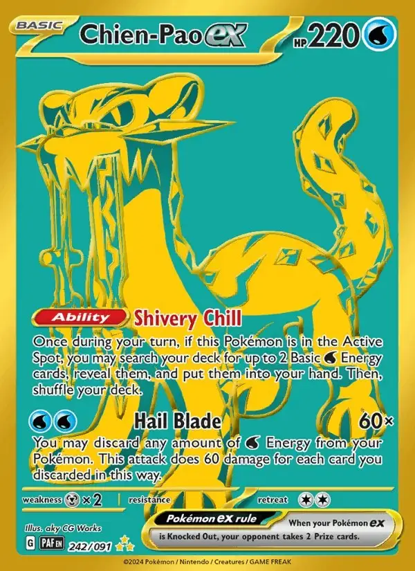 Chien-Pao ex #242 Paldean Fates PSA 10