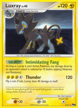 Luxray #3 POP Series 8 PSA 10