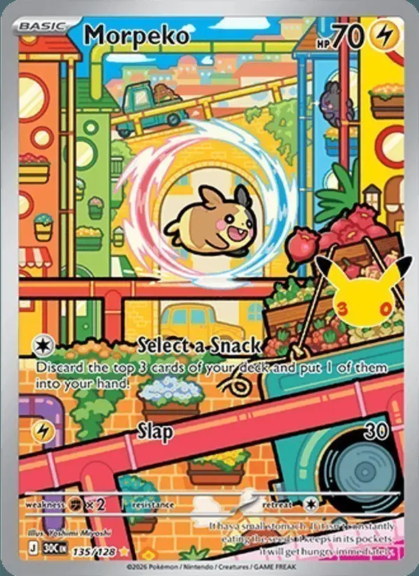Morpeko #135 30th Celebration PSA 10