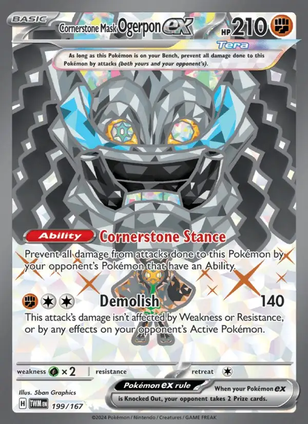 Cornerstone Mask Ogerpon ex #199 Twilight Masquerade PSA 10