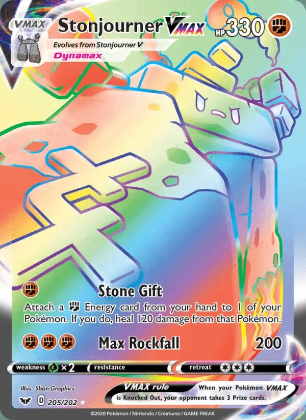 Stonjourner VMAX #205 Sword & Shield PSA 10