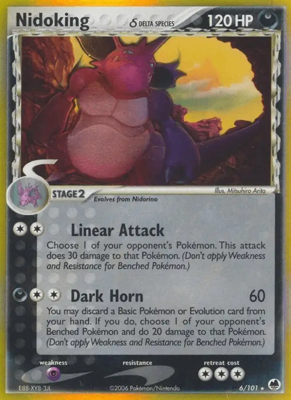 Nidoking δ #6 Dragon Frontiers PSA 10