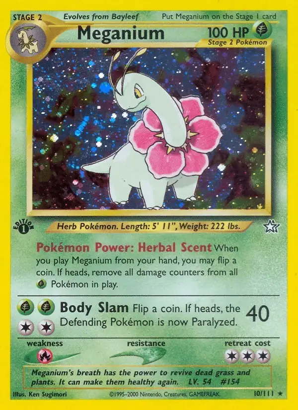 Meganium #10 Neo Genesis PSA 10