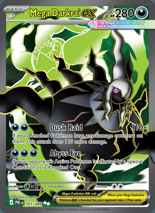 Mega Darkrai ex #101 Pitch Black PSA 10