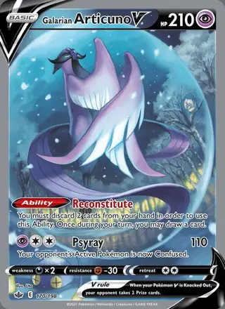 Galarian Articuno V #170 Chilling Reign PSA 10