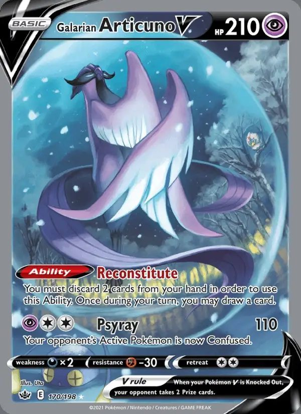 Galarian Articuno V #170 Chilling Reign PSA 10