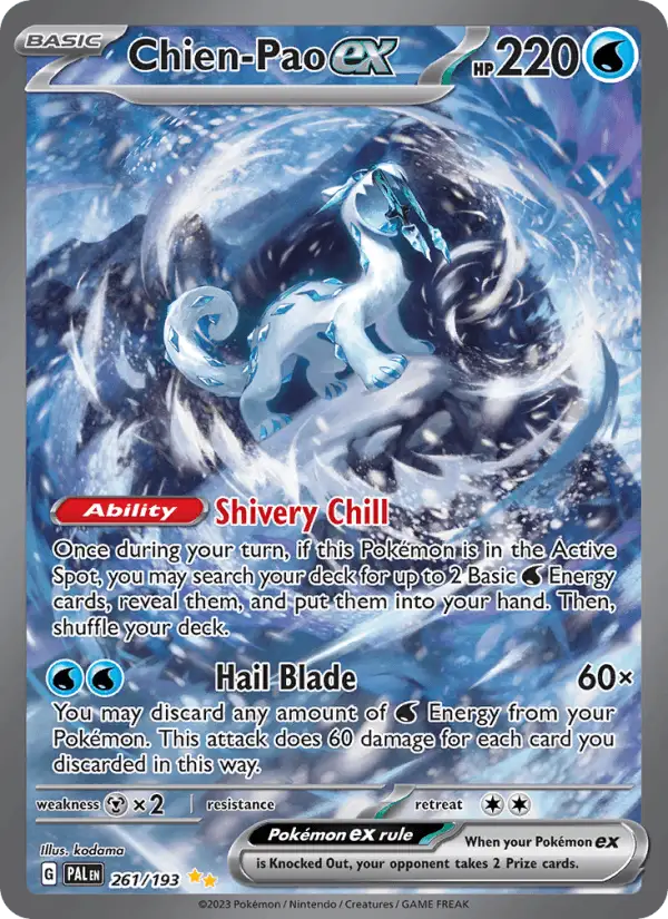 Chien-Pao ex #261 Paldea Evolved PSA 10