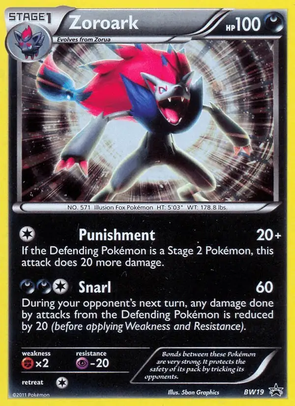 Zoroark #BW19 BW Black Star Promos PSA 10