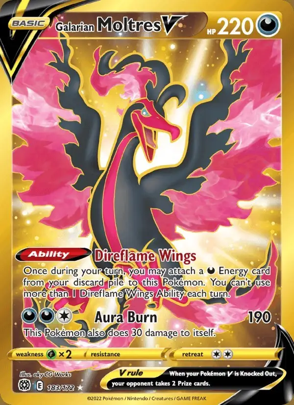 Galarian Moltres V #183 Brilliant Stars PSA 10