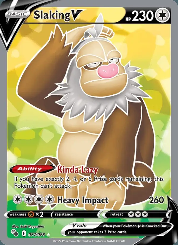 Slaking V #077 Pokémon GO PSA 10