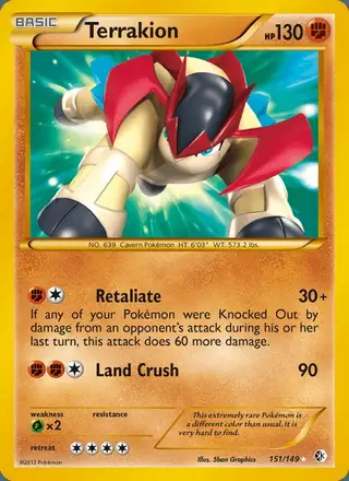 Terrakion #151 Boundaries Crossed PSA 10