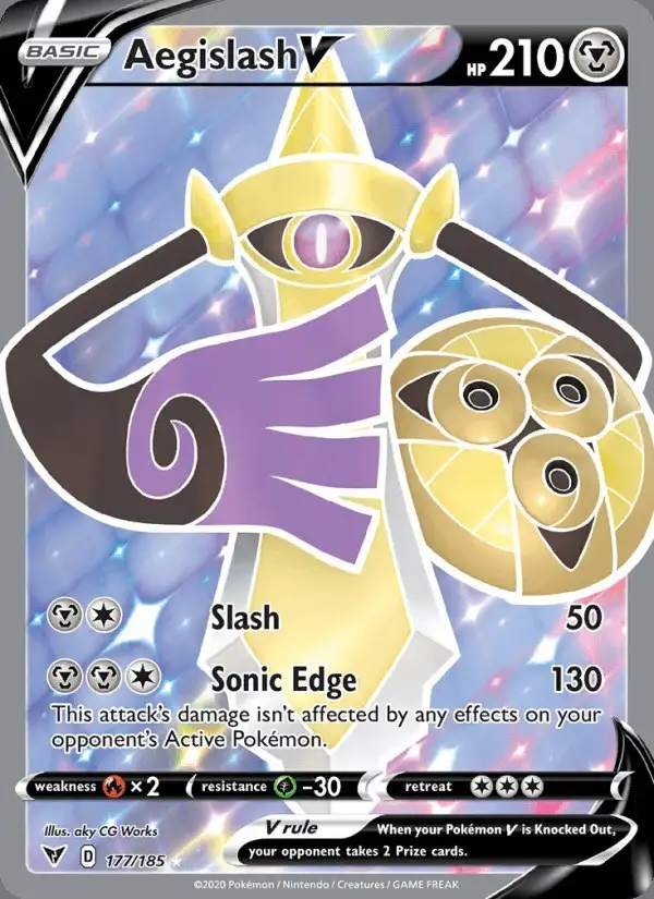 Aegislash V #177 Vivid Voltage PSA 10