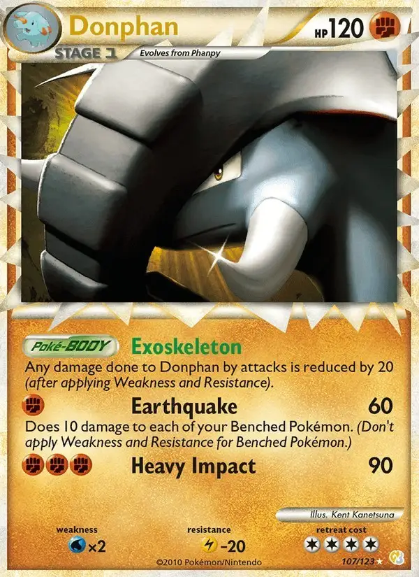 Donphan #107 HeartGold SoulSilver PSA 10