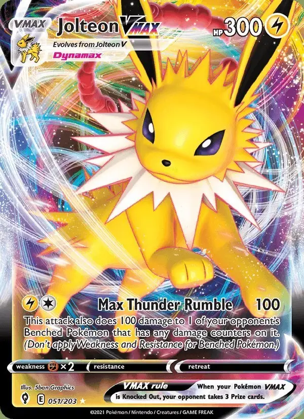 Jolteon VMAX #51 Evolving Skies PSA 10