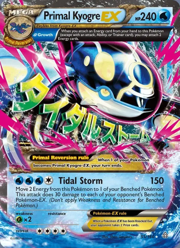 Primal Kyogre EX #55 Primal Clash PSA 10