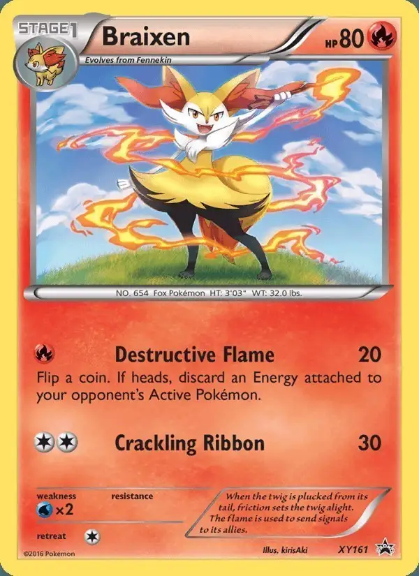 Braixen #XY161 XY Black Star Promos PSA 10